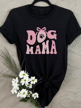 Dog Mama T-shirt, Dog Mom Tee, Paw Graphic SHirt